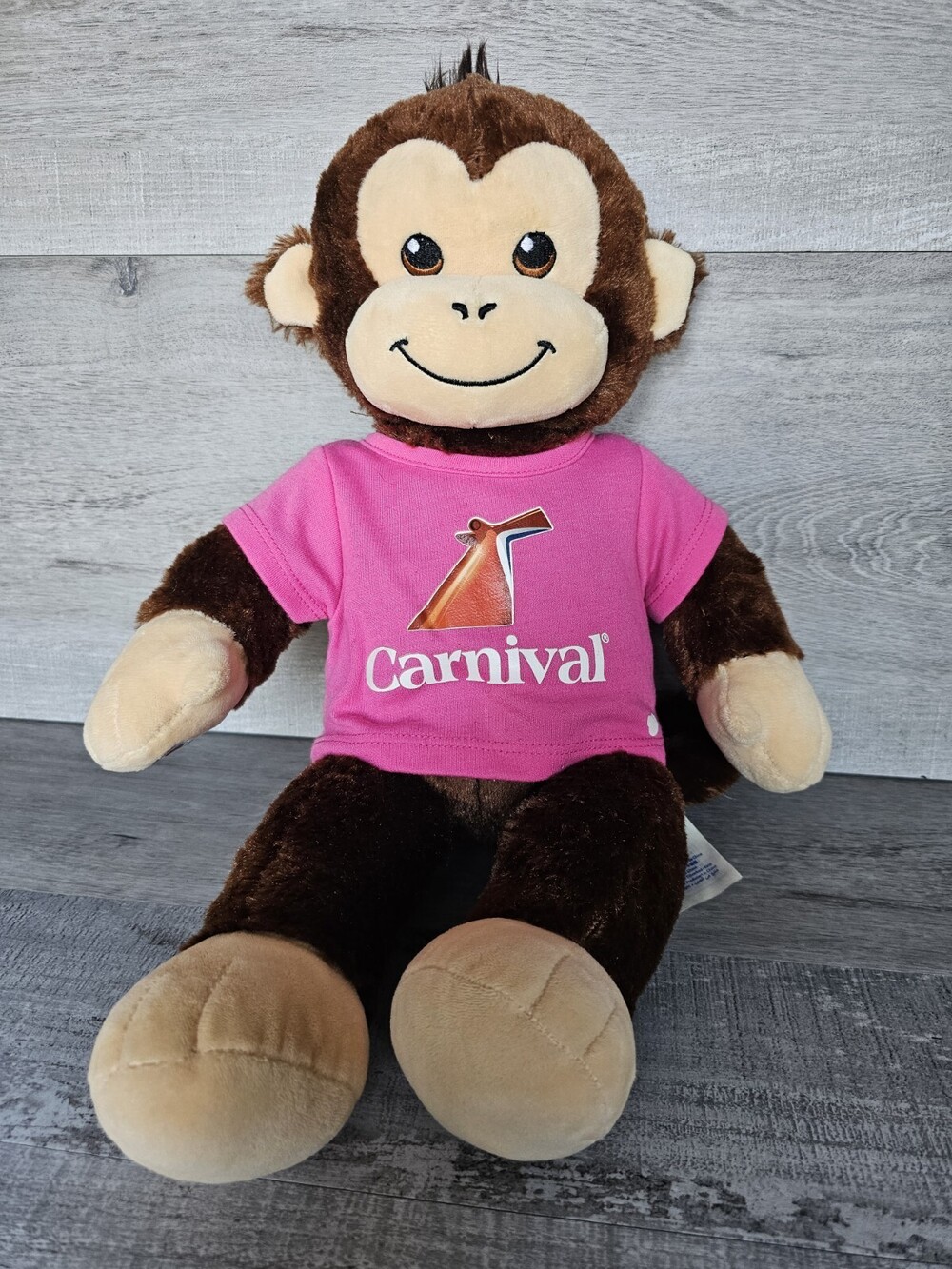 BAB Workshop Monkey Brown Ape Chimp Plush 21" Stuffed Animal Toy Retired